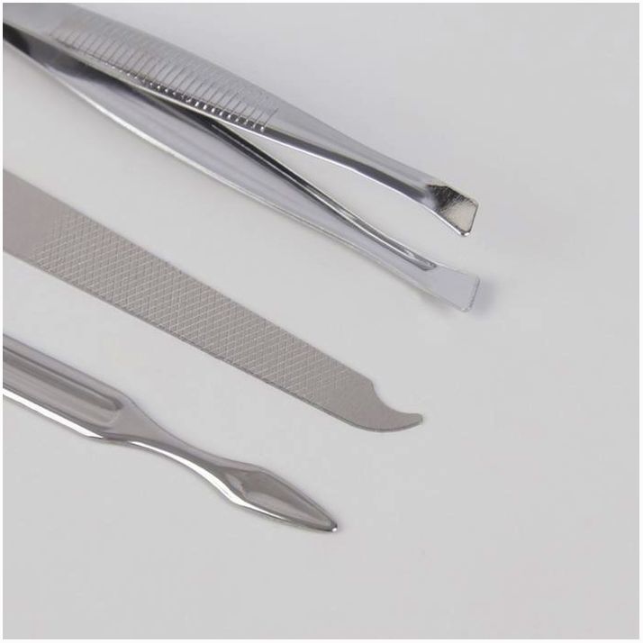 Картинка Набор маникюрный «Кошечки», 6 предметов, в футляре, рисунок и цвет МИКС (№2570416) от магазина Мир детей Товары для Новорожденных