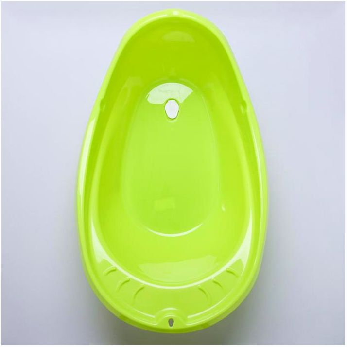 № 4407120 Ванночка «Буль-Буль», со сливом, 84,5 см., цвет лайм, ковш МИКС