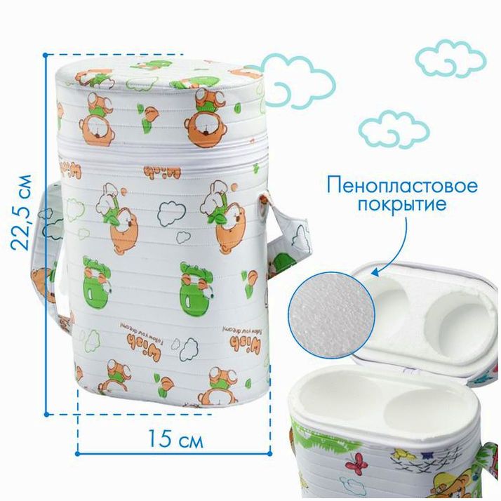 № 4477633 Термосумка - контейнер для классических бутылок (пластик), цвет МИКС