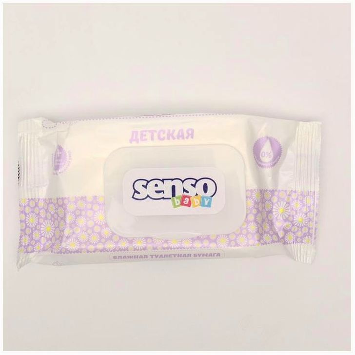 Влажная туалетная бумага Senso, 60 шт артикул анонс 9257885