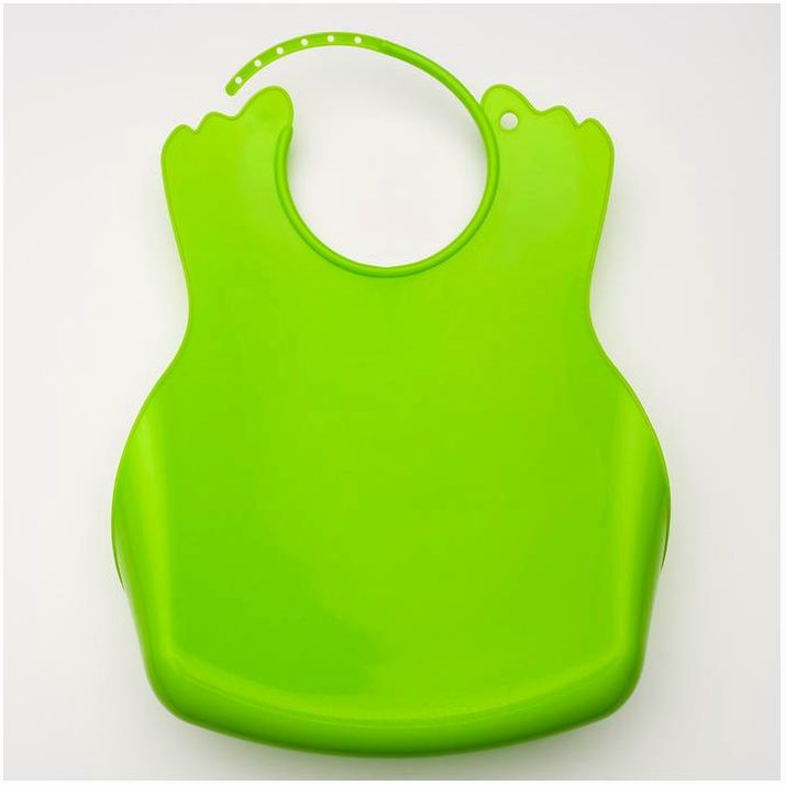 Картинка Нагрудник для кормления пластиковый с карманом, цвет красный (№2382822) от магазина Мир детей Товары для Новорожденных