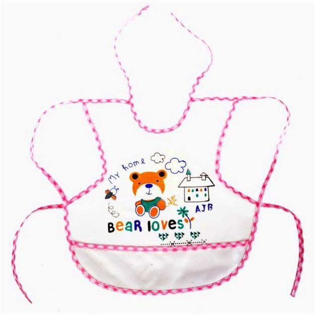 Нагрудник (1 сторона - махра, 2 сторона - клеенка) артикул анонс 1038Б