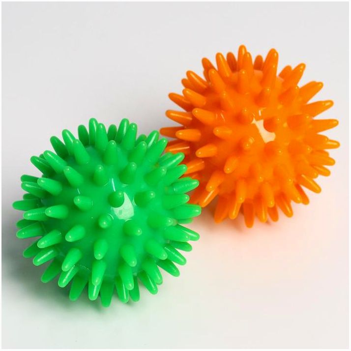 № 5239096 Развивающий массажный мячик «Монстрик», диаметр 6 см, цвет оранжевый, Крошка Я