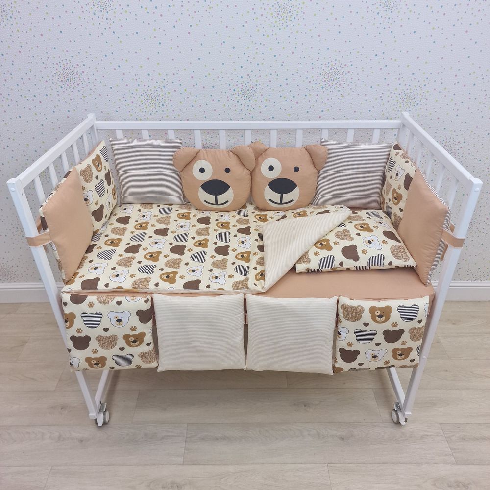 КПБ 17 пр (борт + пододеяльник + одеяло + наволочка + подушка + простынь (бязь) артикул анонс 1132-0-1бб_03