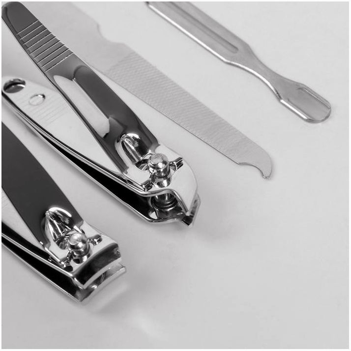 Картинка Набор маникюрный, 7 предметов, в футляре, цвет МИКС (№3671533) от магазина Мир детей Товары для Новорожденных