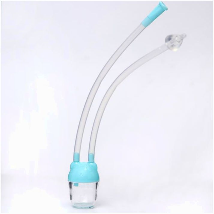 Картинка Детский назальный аспиратор с отводной трубкой «Мишка», цвет голубой (№4780635) от магазина Мир детей Товары для Новорожденных