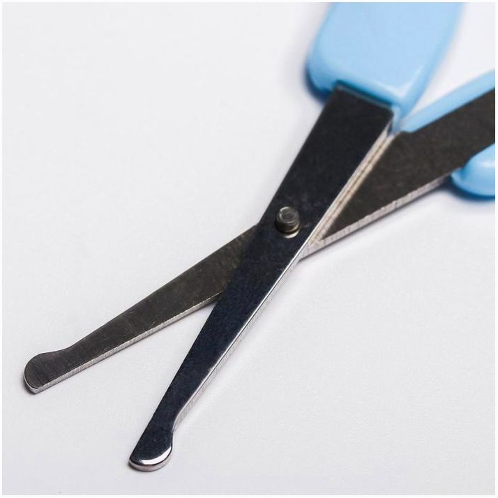 Картинка Ножницы детские безопасные, маникюрные, от 0 мес., цвета МИКС (№553316) от магазина Мир детей Товары для Новорожденных