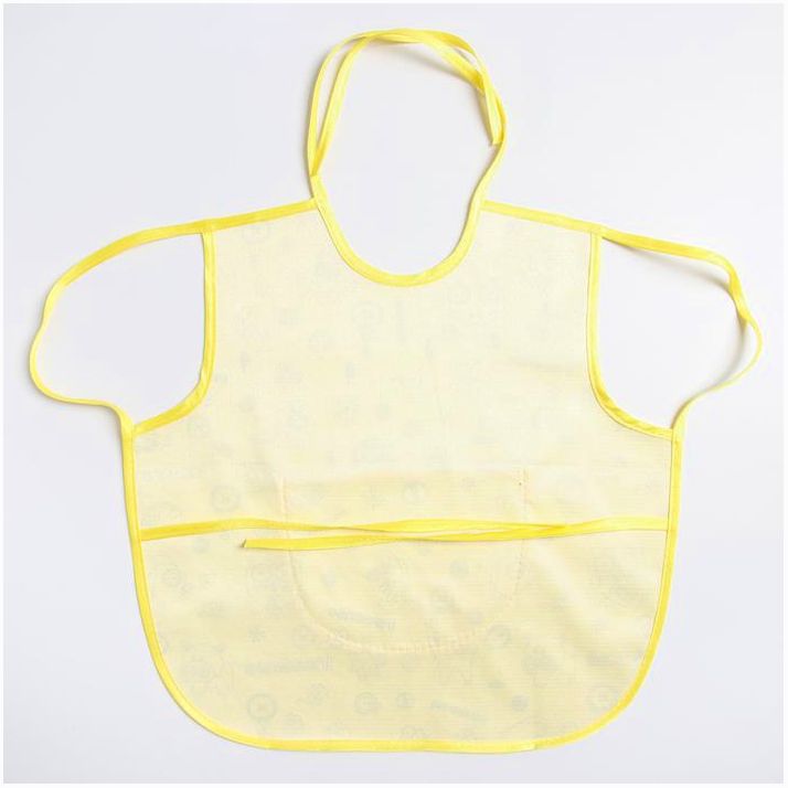 Картинка Фартук защитный 36х36 см., из клеенки с ПВХ покрытием, цвет желтый с рисунком (№4967118) от магазина Мир детей Товары для Новорожденных