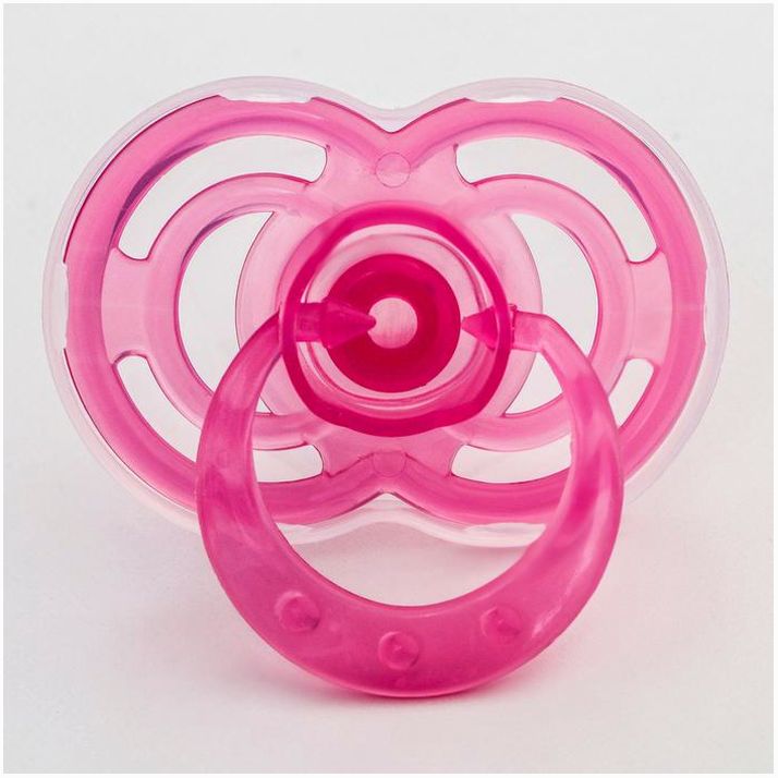 Соска-пустышка ортодонтическая, силикон, от 6 мес., с колпачком, «Бантик», цвет розовый артикул анонс 4770925