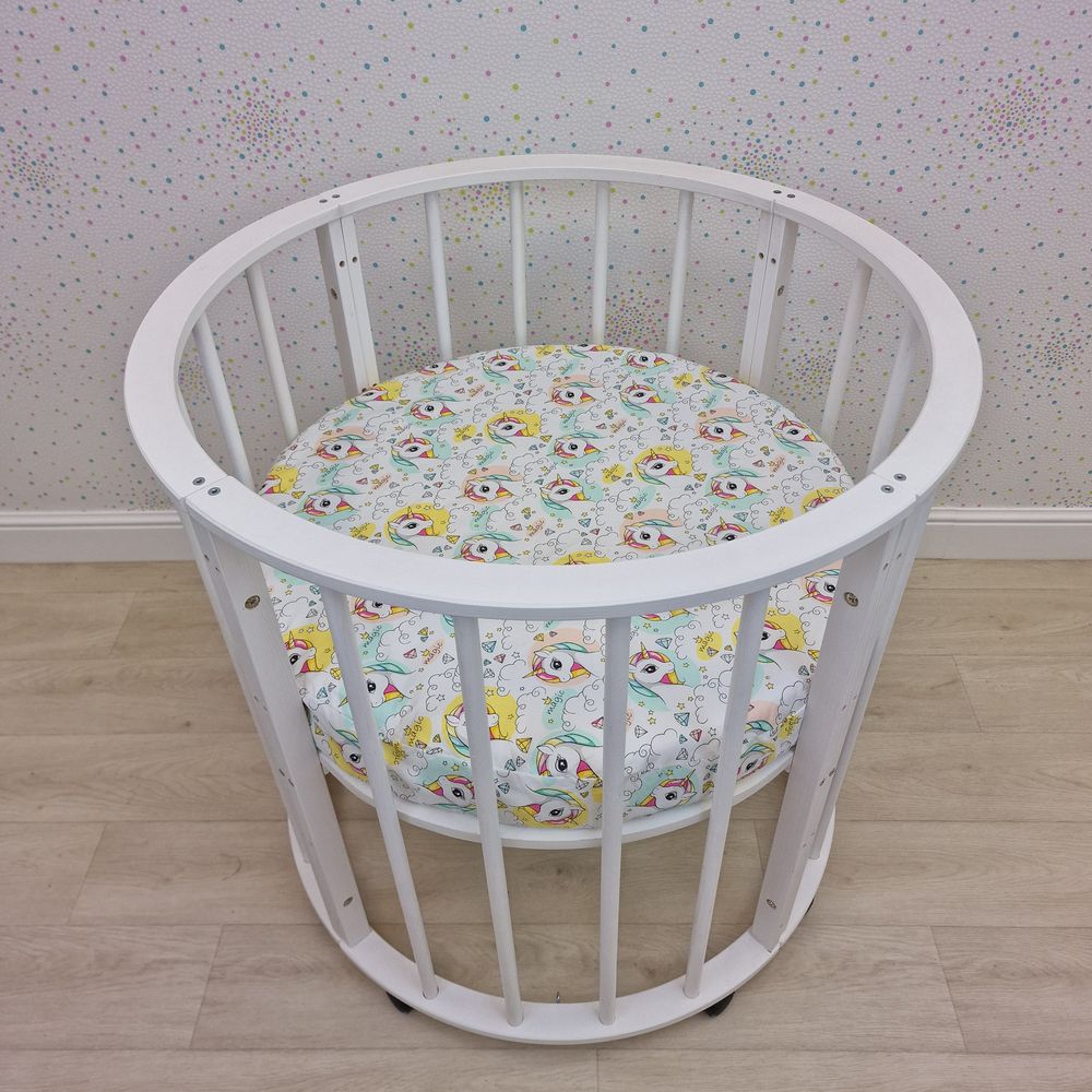 Простыня на резинке на круглую кровать (бязь) артикул анонс 255_02