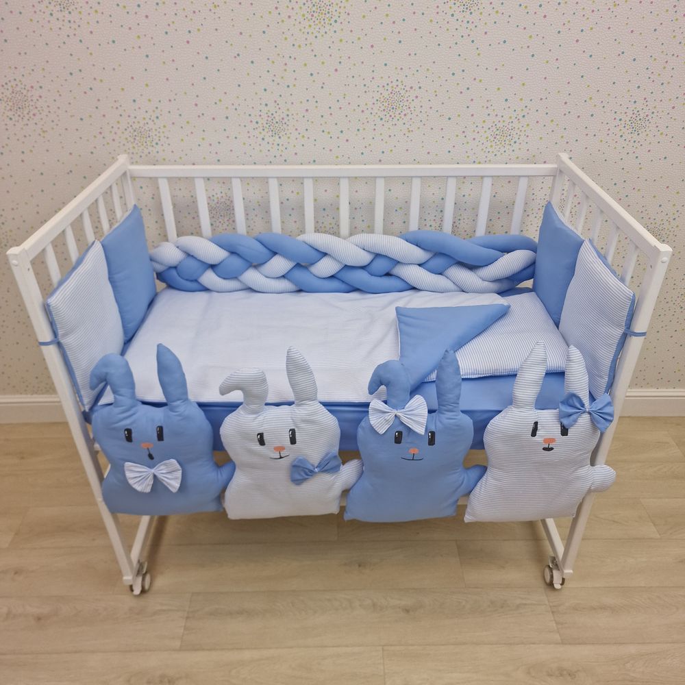 КПБ 14 пр (борт + пододеяльник + одеяло + наволочка + подушка + простынь (бязь) артикул анонс 1174-0-1бб_03