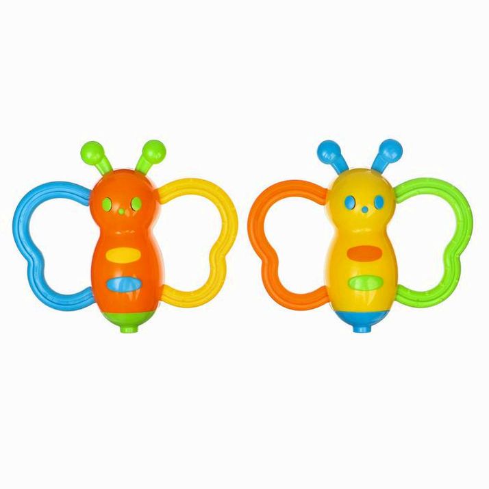 Погремушка «Бабочка - дудочка», цвет МИКС, Крошка Я артикул анонс 2849279