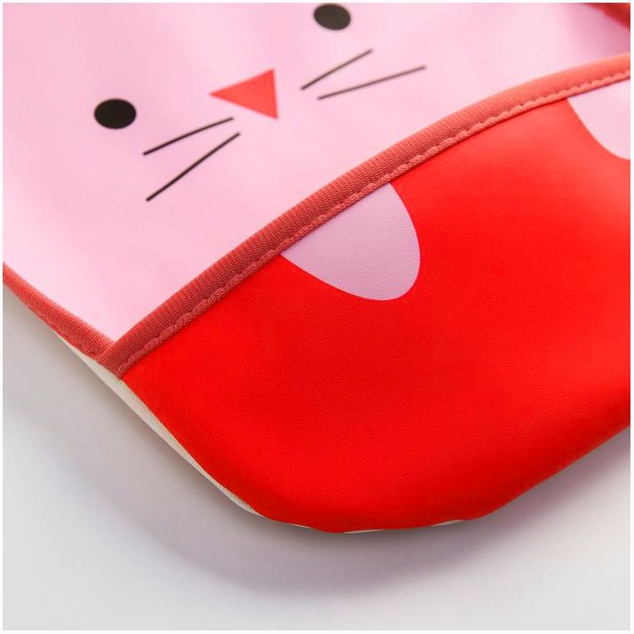 Картинка Нагрудник для кормления «Зайка» непромокаемый на кнопке, с карманом (№1026891) от магазина Мир детей Товары для Новорожденных