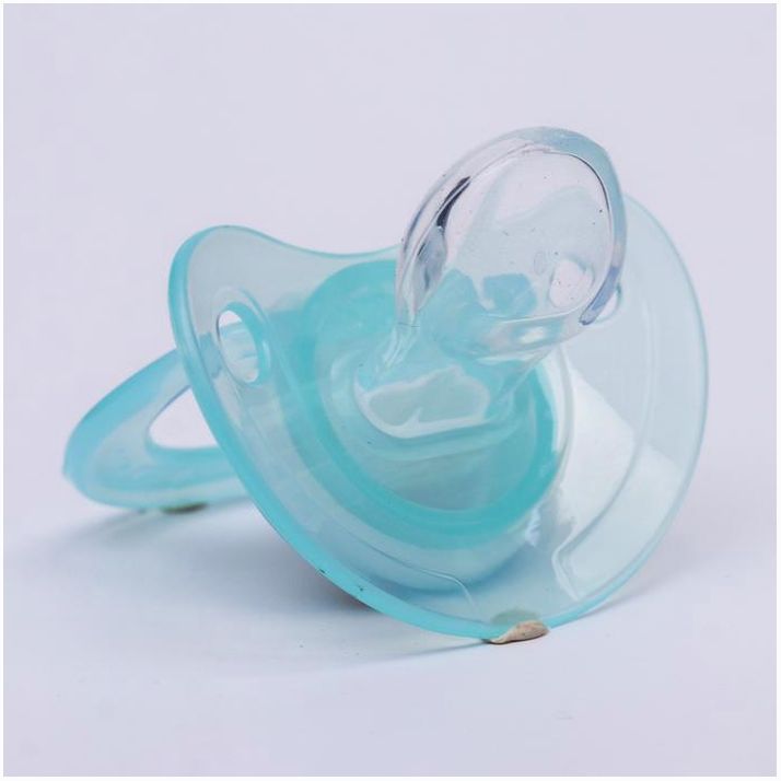 Картинка Соска-пустышка ортодонтическая, силикон, от 3 мес., «Пингвин», цвет голубой (№4770917) от магазина Мир детей Товары для Новорожденных