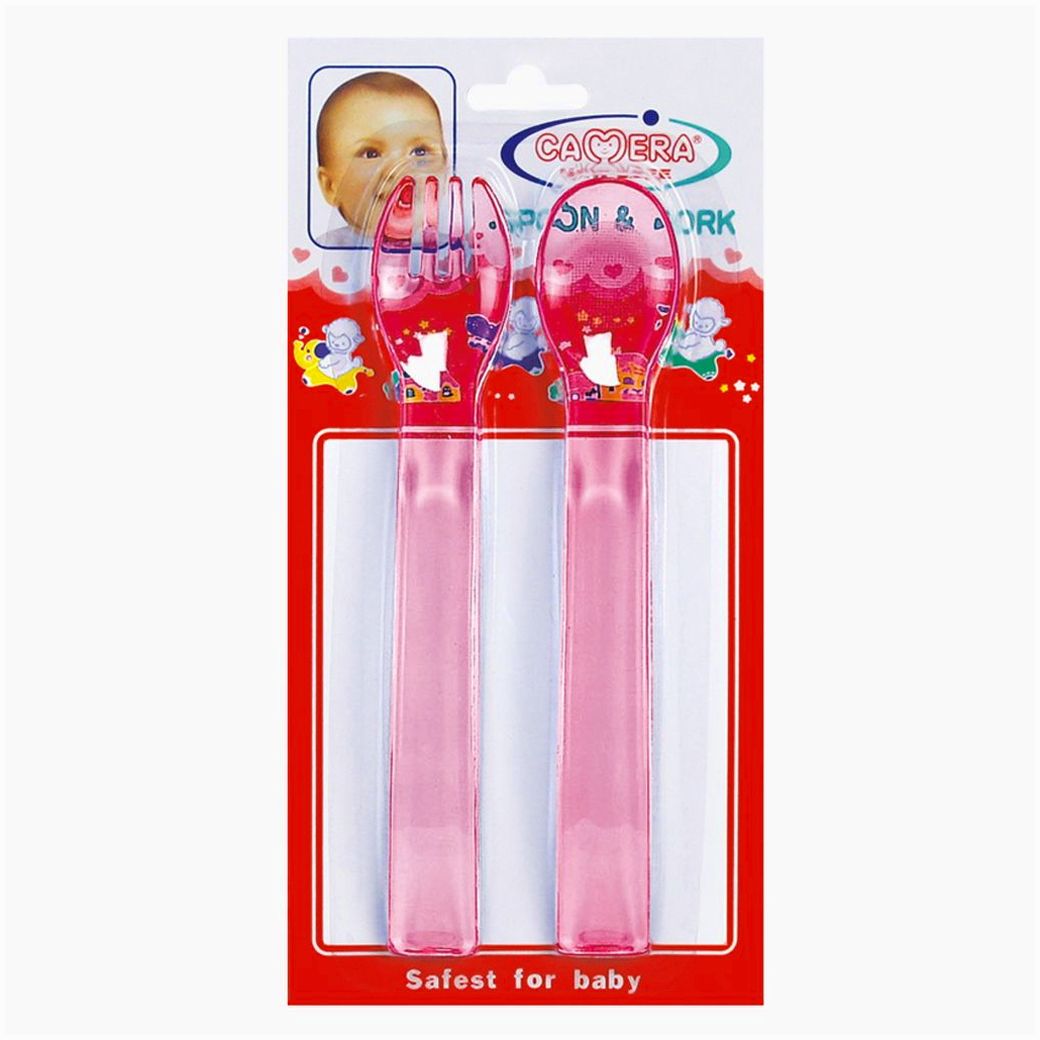 Ложка+вилка (цветные) артикул анонс 52012К