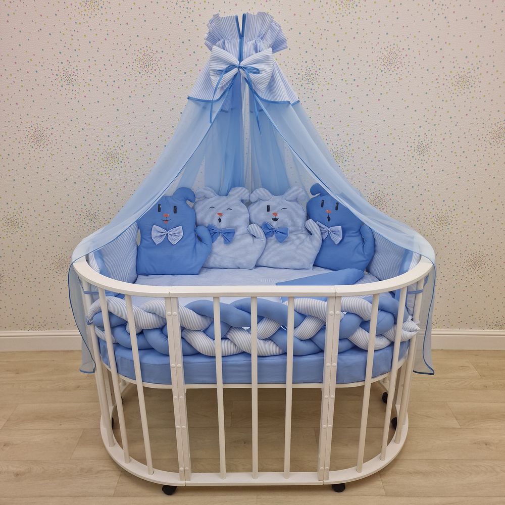 КПБ 14 пр (борт + пододеяльник + одеяло + наволочка + подушка + простынь (бязь) артикул анонс 1175-0-1бб_04