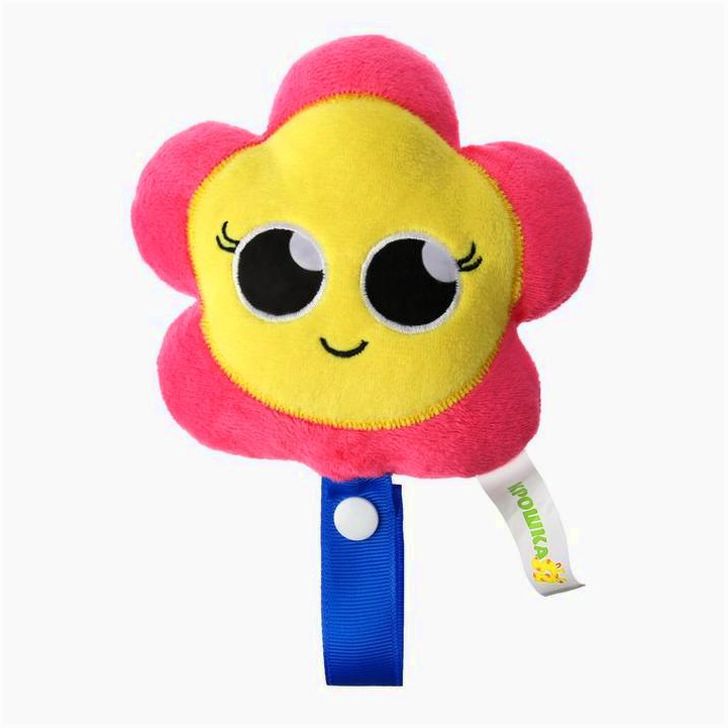 Картинка Пустышка/комфортер «Цветочек», силиконовая, с мягкой игрушкой от 3 мес (№3612534) от магазина Мир детей Товары для Новорожденных