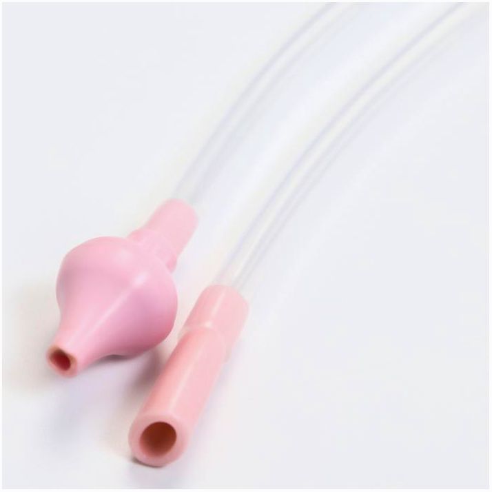 № 6913466 Аспиратор назальный с отводной трубкой «Совушка», цвет розовый