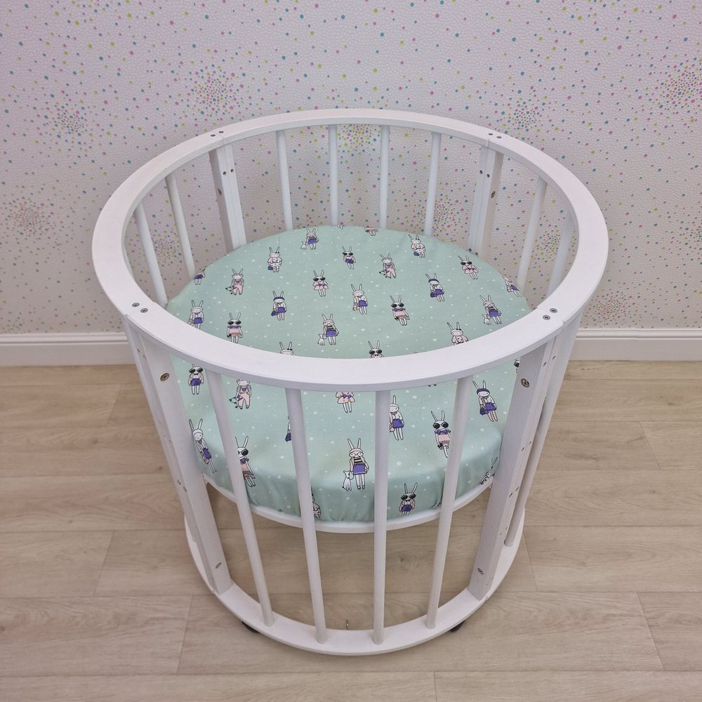 Простыня на резинке на круглую кровать (бязь) артикул анонс 255_14