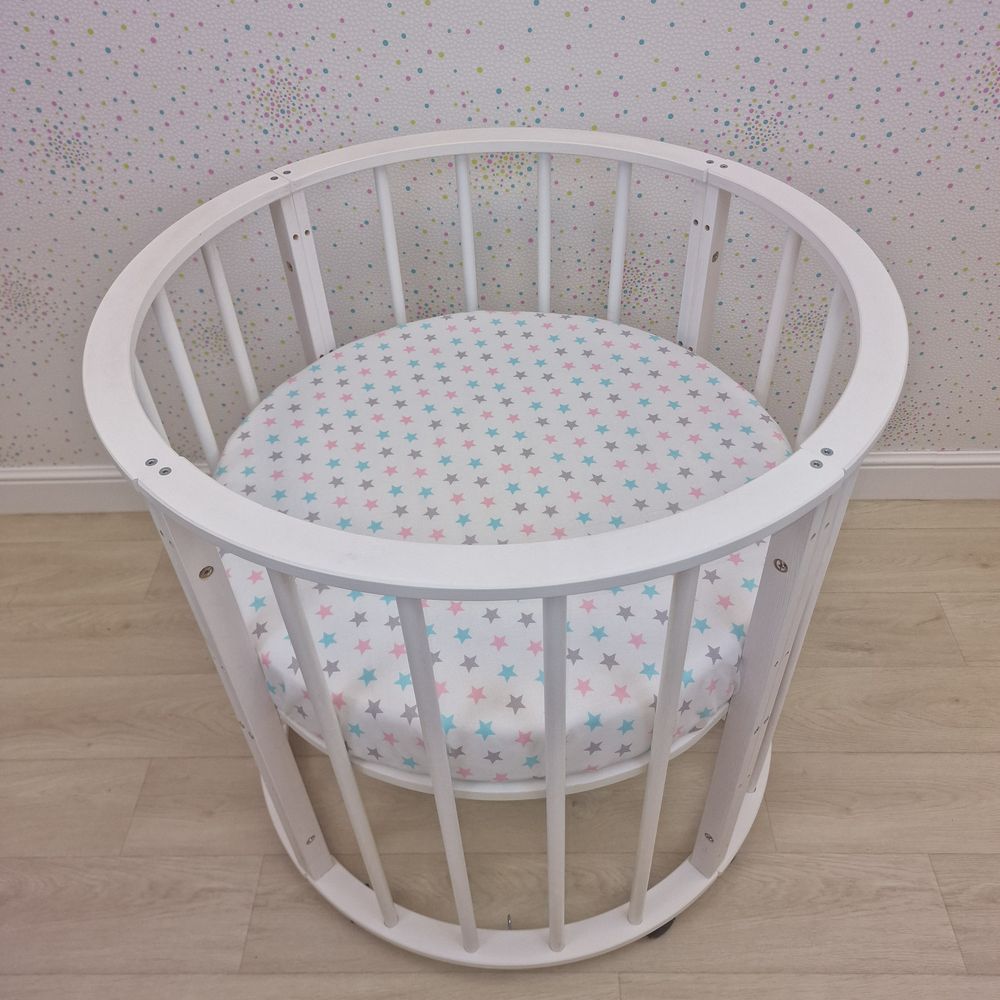 Простыня на резинке на круглую кровать (бязь) артикул анонс 255_22