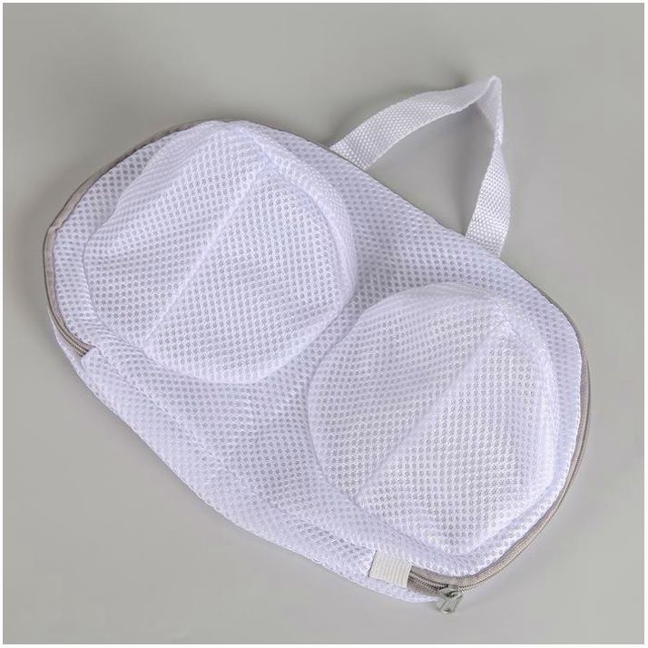 № 4333614 Мешок для стирки бюстгальтеров Доляна, 30?19 см, крупная сетка, цвет МИКС