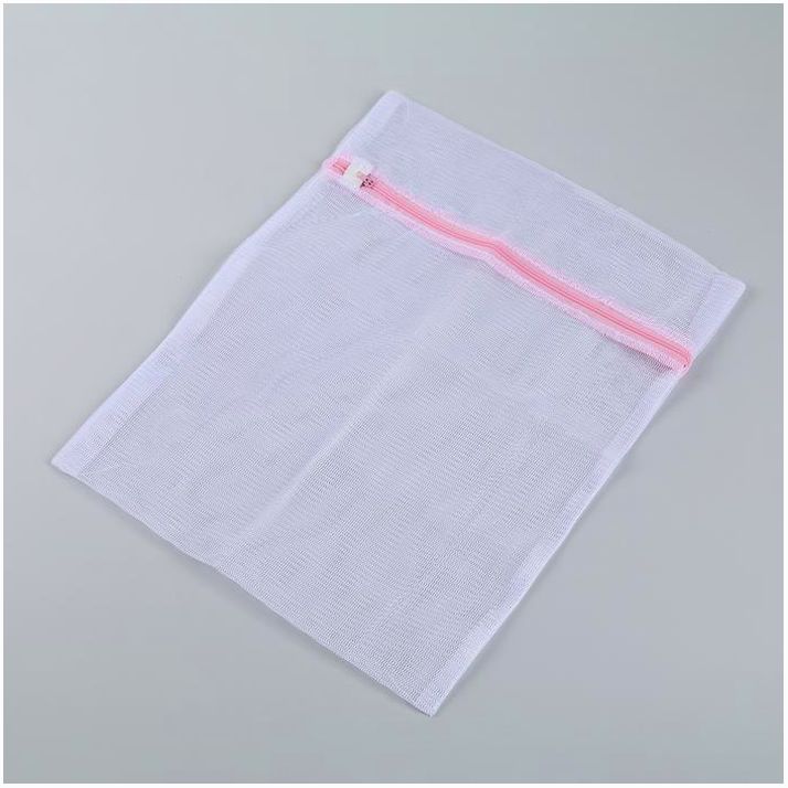 № 558231 Мешок для стирки белья Доляна, 30?40 см, мелкая сетка, цвет белый