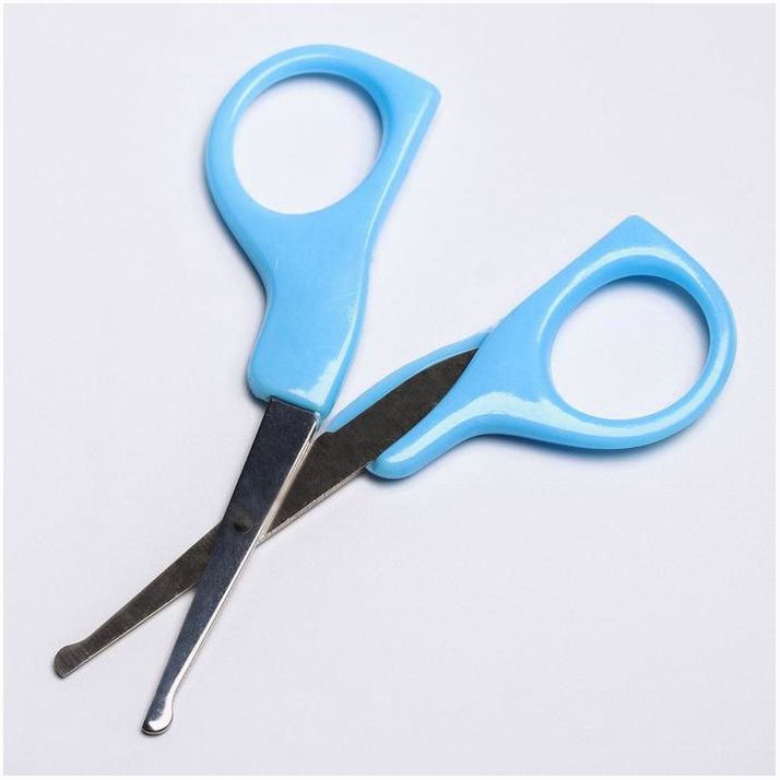 № 553316 Ножницы детские безопасные, маникюрные, от 0 мес., цвета МИКС