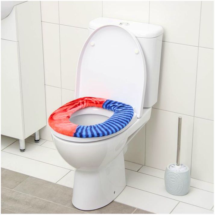 № 5469817 Чехол на сиденье для унитаза на резинке «Лёгкость», 35?39 см, цвет МИКС