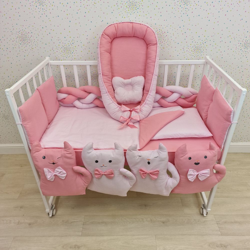 КПБ 16 пр (борт + пододеяльник + одеяло + наволочка + 2подушки + простынь + гнездо (бязь) артикул анонс 1172-0-1бб_10