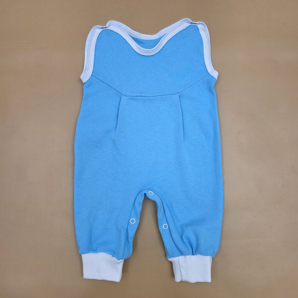 Ползунки на лямках №7 (интерлок, кнопки снизу и на плечах, без пяток) артикул анонс 16130-62МД