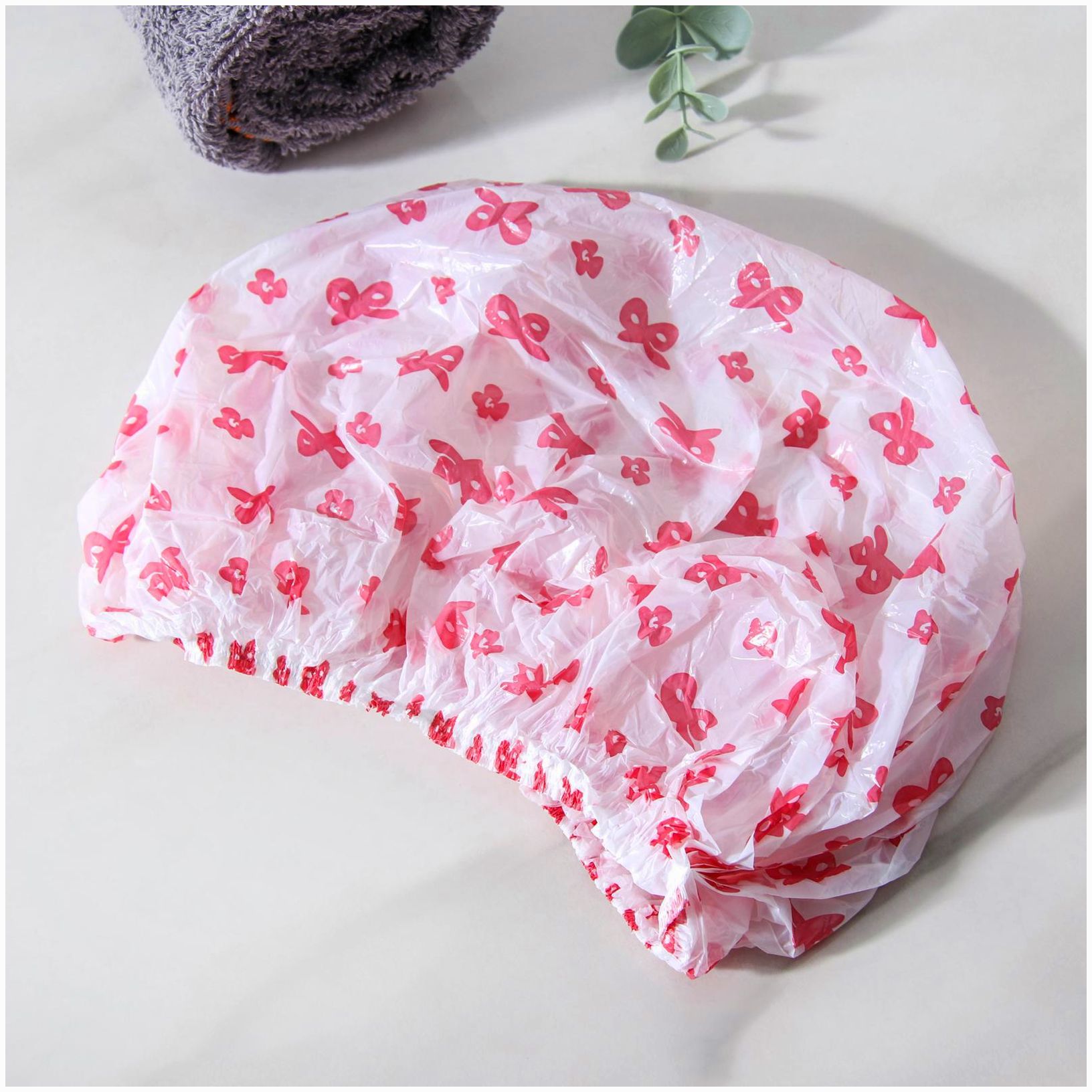 Шапочка для душа Доляна, цвет МИКС артикул анонс 577606