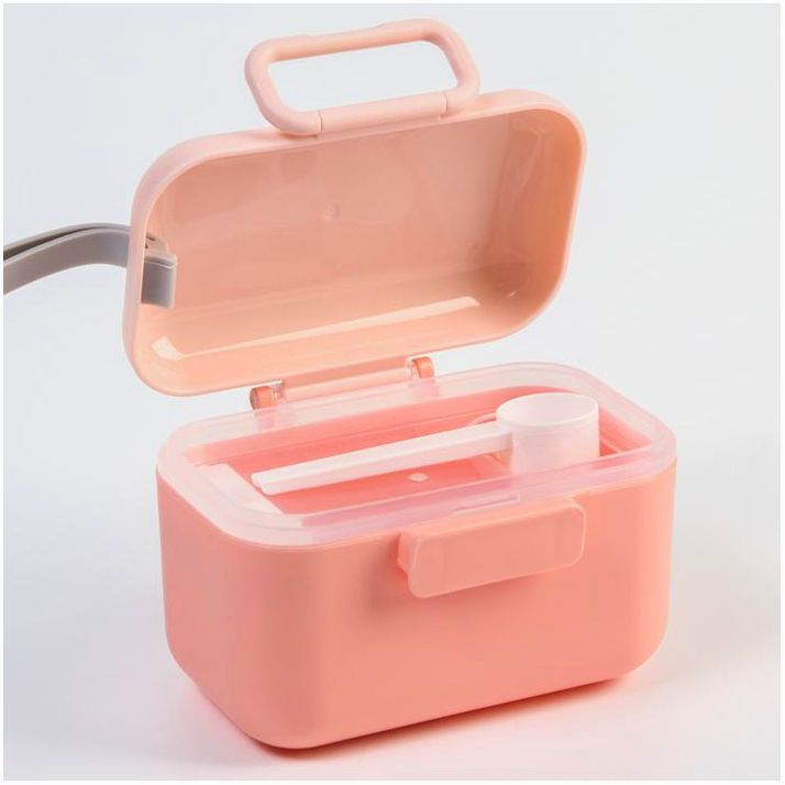 Картинка Контейнер для хранения детского питания, 400 мл., 12х8,5х7см, цвет розовый (№6936519) от магазина Мир детей Товары для Новорожденных