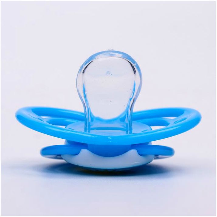 № 4770911 Соска-пустышка ортодонтическая, силикон, от 3 мес., «Лев», цвет голубой