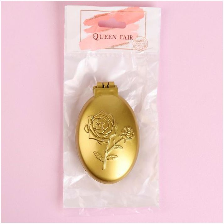 Картинка Расчёска массажная «Перламутровая роза», складная, с зеркалом, 5,5 ? 9 см, цвет МИКС (№258963) от магазина Мир детей Товары для Новорожденных