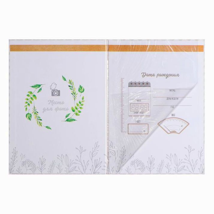 № 3945450 Папка для свидетельства о рождении «Мишки», А4