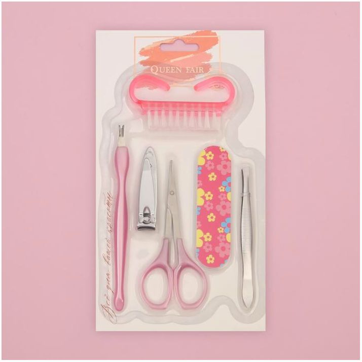 № 1498219 Набор маникюрный, 6 предметов, цвет МИКС