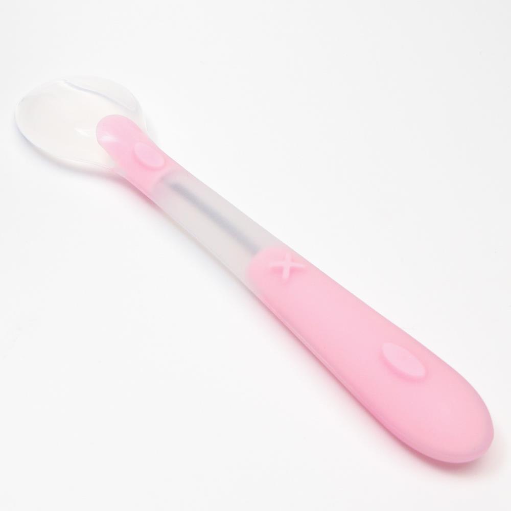 Картинка Ложка детская для кормления силиконовая, от 5 мес., цвет розовый (№7550796) от магазина Мир детей Товары для Новорожденных