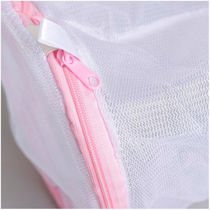 № 2385795 Мешок для стирки белья с диском Доляна, 15?15?19 см, мелкая сетка, цвет белый