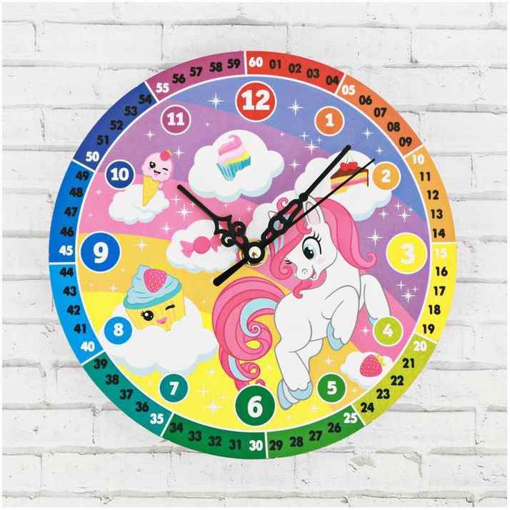 Часы настенные обучающие 