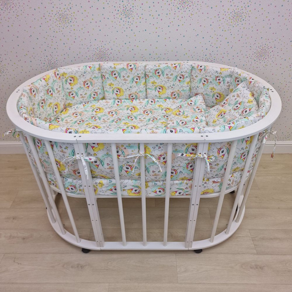 КПБ 19 пр (борт + пододеяльник + 2 одеяла + наволочка + подушка + 2 простыни (бязь) 12кв артикул анонс 1149-О-1бб_02