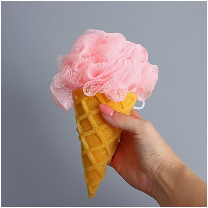 Картинка Губка для тела Доляна «Джелатто», цвет розовый (№7786875) от магазина Мир детей Товары для Новорожденных