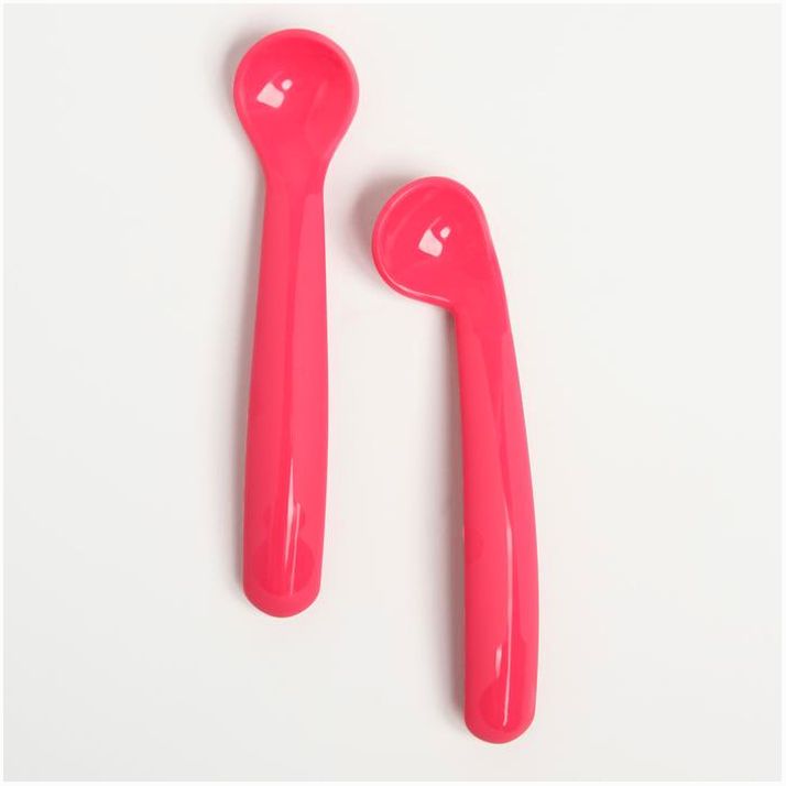 Набор детский ложечек для кормления,  2 шт., цвет розовый артикул анонс 4482633