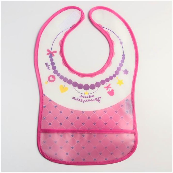 Картинка Нагрудник «Принцесса» непромокаемый на липучке, МИКС (№5545671) от магазина Мир детей Товары для Новорожденных