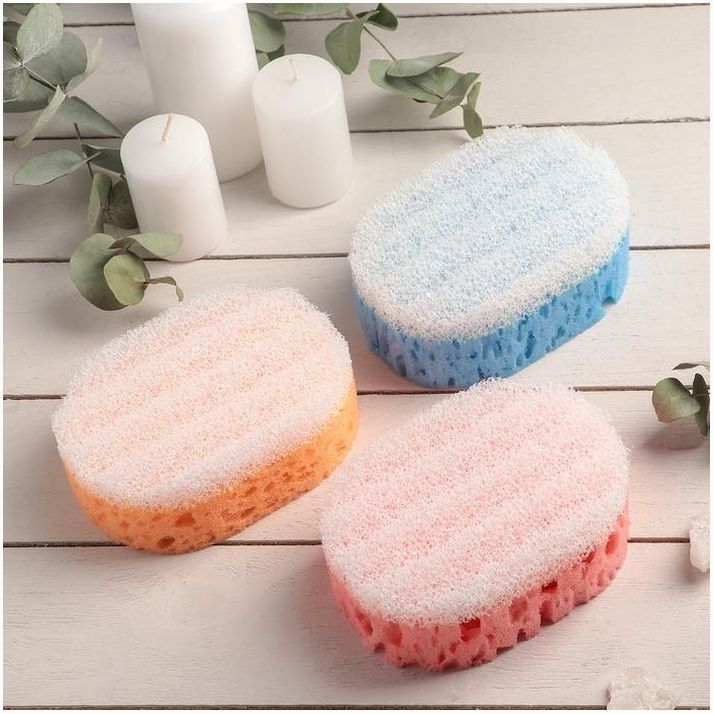 Картинка Губка для тела массажная «Эмоция», 13?8,5?5 см см, цвет МИКС (№672731) от магазина Мир детей Товары для Новорожденных