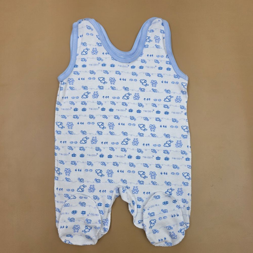 Ползунки на лямках №6 (интерлок, кнопки на плечах, швы наружу) артикул анонс 16128-56МД