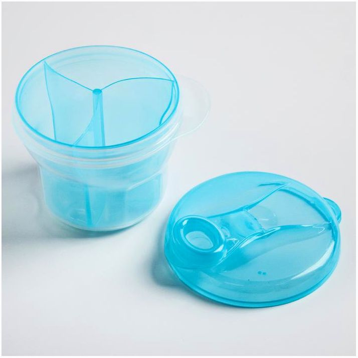 Картинка Контейнер для хранения детского питания, 3 секции по 75 мл., 9,5х8,5 см., 225 мл., цвет МИКС (№1610025) от магазина Мир детей Товары для Новорожденных