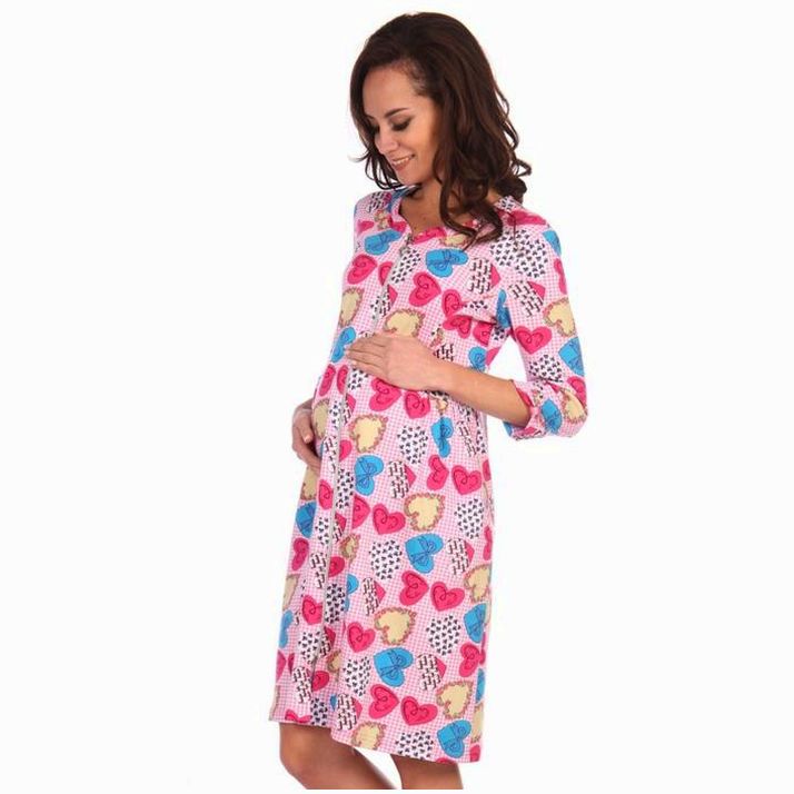 Картинка Халат для беременных, цвет розовый, размер 44 (№4217060) от магазина Мир детей Товары для Новорожденных