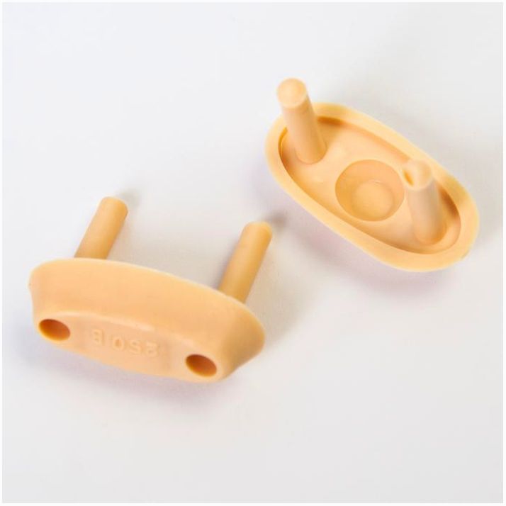 Картинка Заглушка для электрических розеток (комплект 6 шт), цвет бежевый (№4050380) от магазина Мир детей Товары для Новорожденных